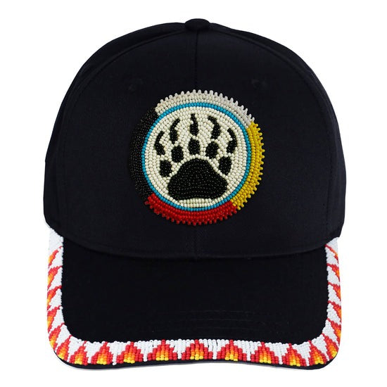 Bear Paw Baseball Cap With Patch Brim Unisex Native American Style