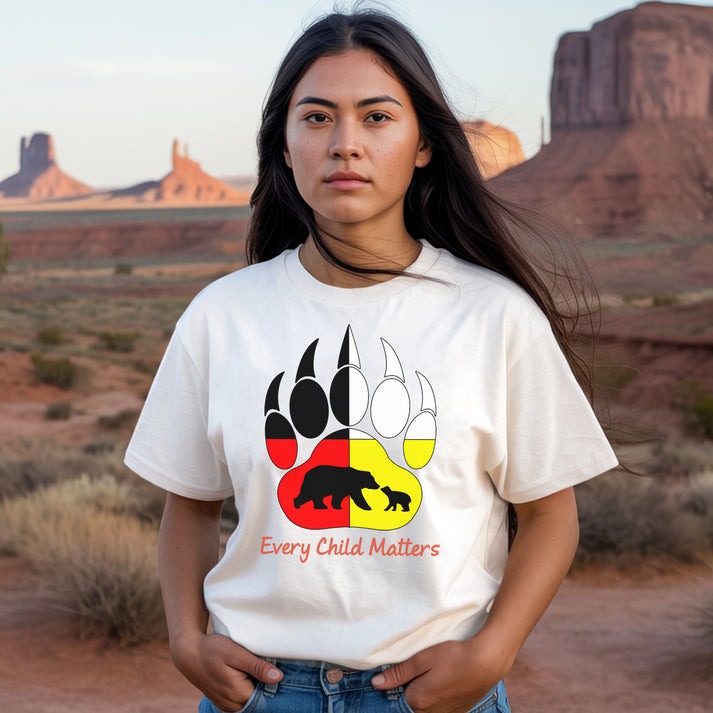Every Child Matters Bear Paw Indigenous Pride Unisex T-Shirt/Hoodie/Sweatshirt