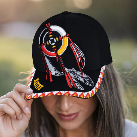 Dreamcatcher Embroidered Beaded Baseball Cap With Brim Unisex Native American Style