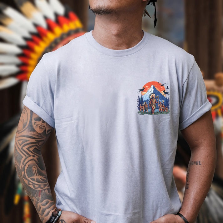 No One Is Illegal on Stolen Land Indigenous Graphic - Two sides - Unisex T-Shirt/T-Shirt V-Neck/Hoodie/Sweatshirt