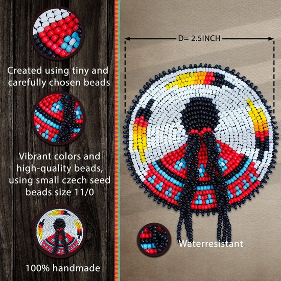 Indigenous Women Inspired Handmade Beaded Wire Pendant Necklace