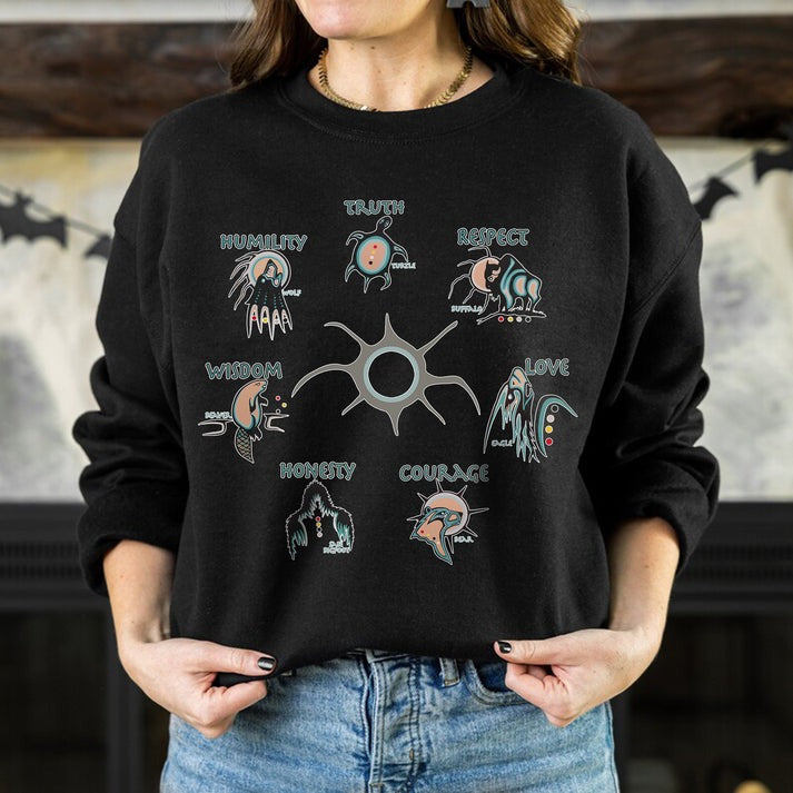 The Seven Sacred Laws Native American Indigenous Culture Unisex T-Shirt/Hoodie/Sweatshirt