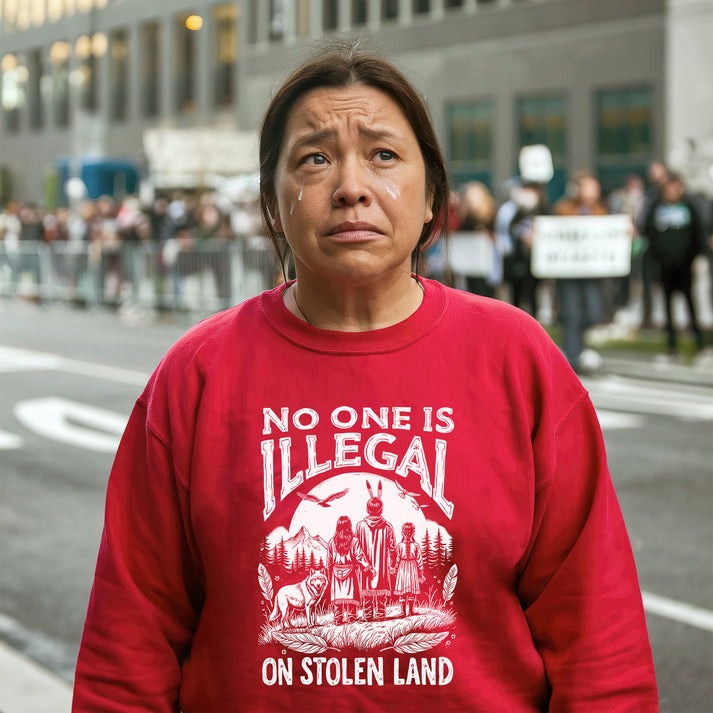 No One Is Illegal on Stolen Land Native Family Unisex T-Shirt/Hoodie/Sweatshirt