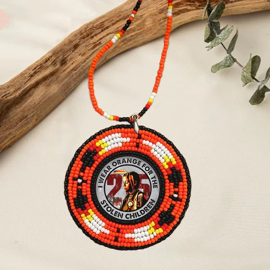 Every Child Matters Handmade Beaded Wire Necklace Pendant