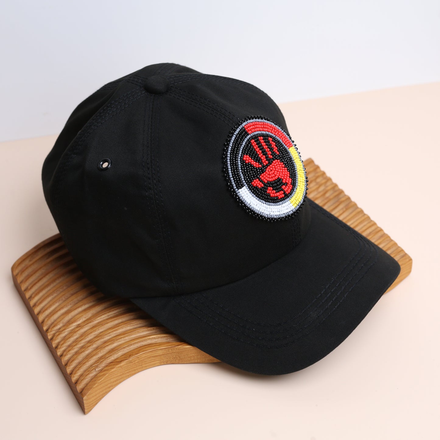 MMIW Feathers Cotton Unisex Baseball Cap With Beaded Patch Brim Native American Style