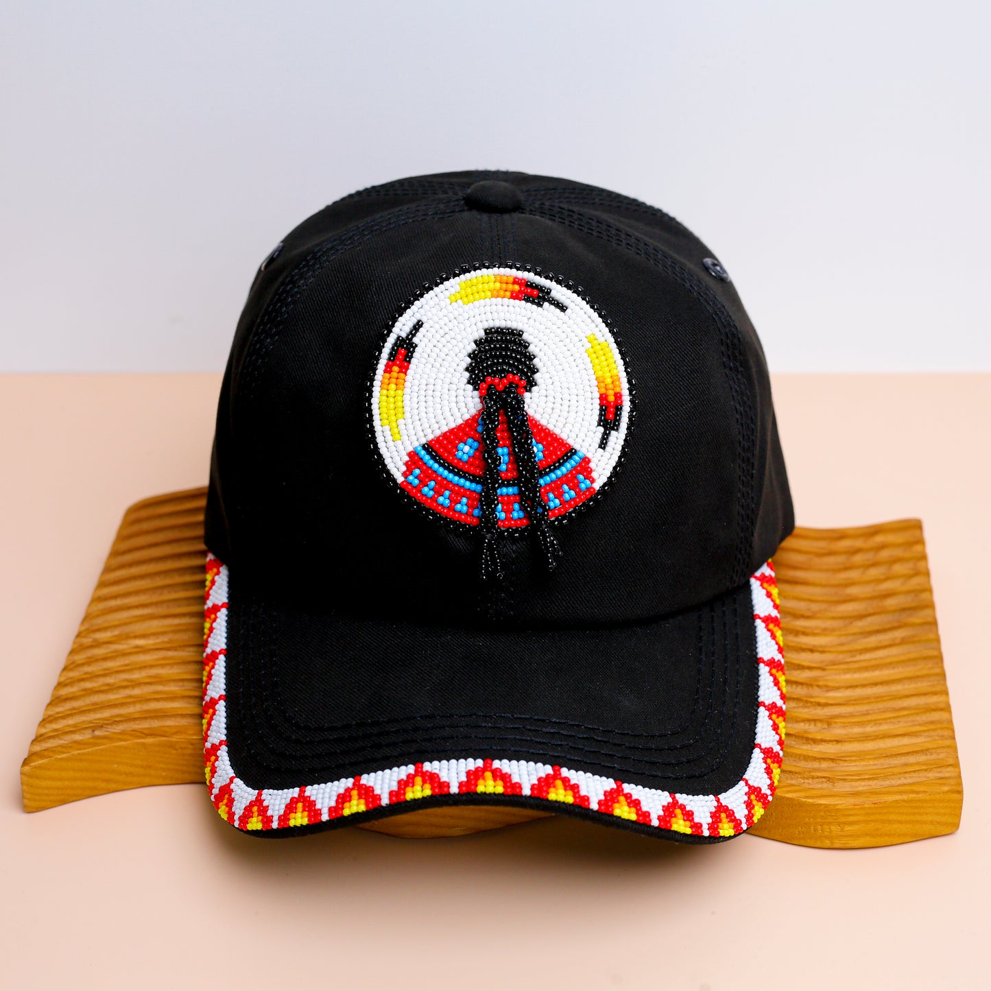 MMIW Indigenous Women Cotton Unisex Baseball Cap With Beaded Patch Brim Native American Style