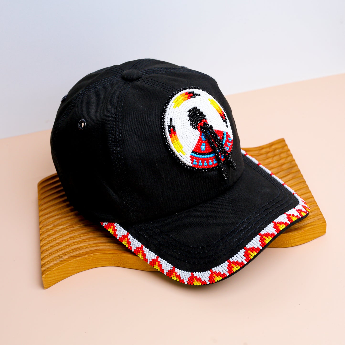 MMIW Indigenous Women Cotton Unisex Baseball Cap With Beaded Patch Brim Native American Style