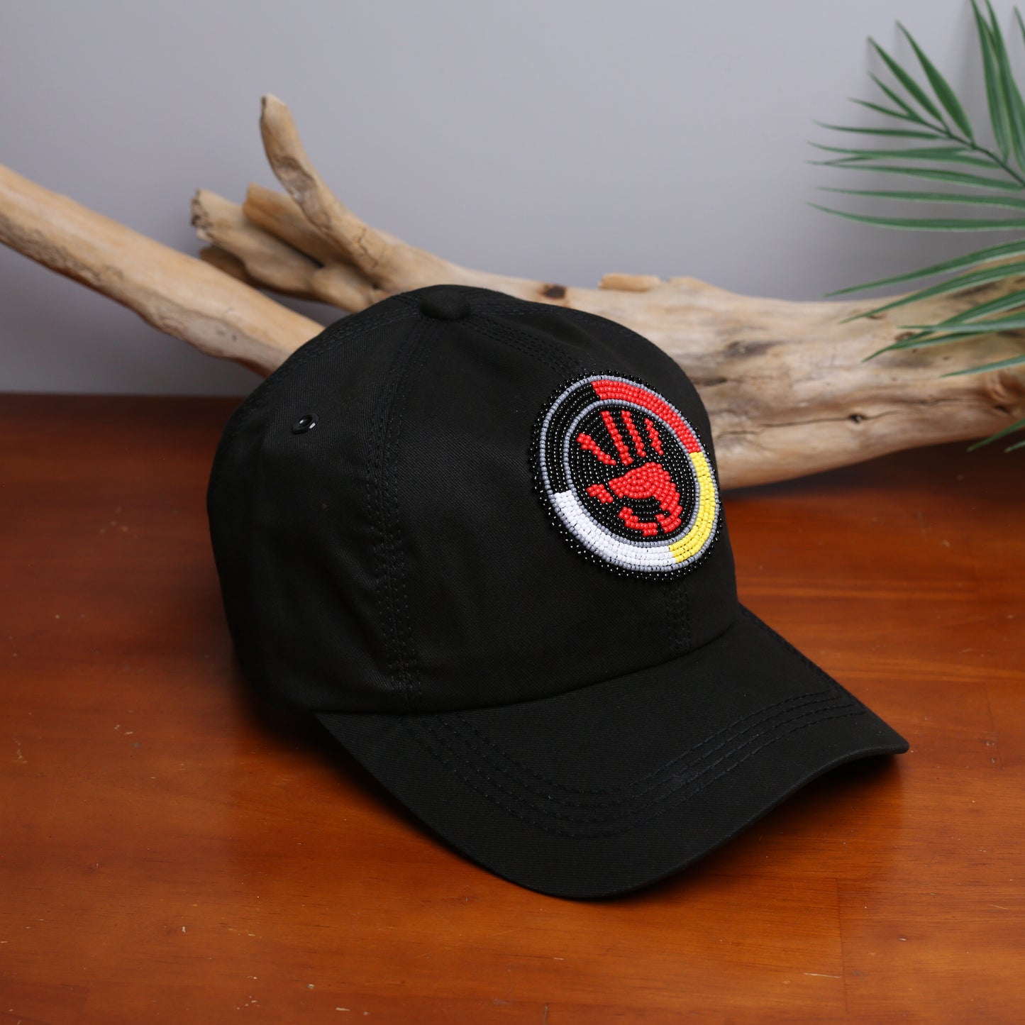 MMIW Feathers Cotton Unisex Baseball Cap With Beaded Patch Brim Native American Style