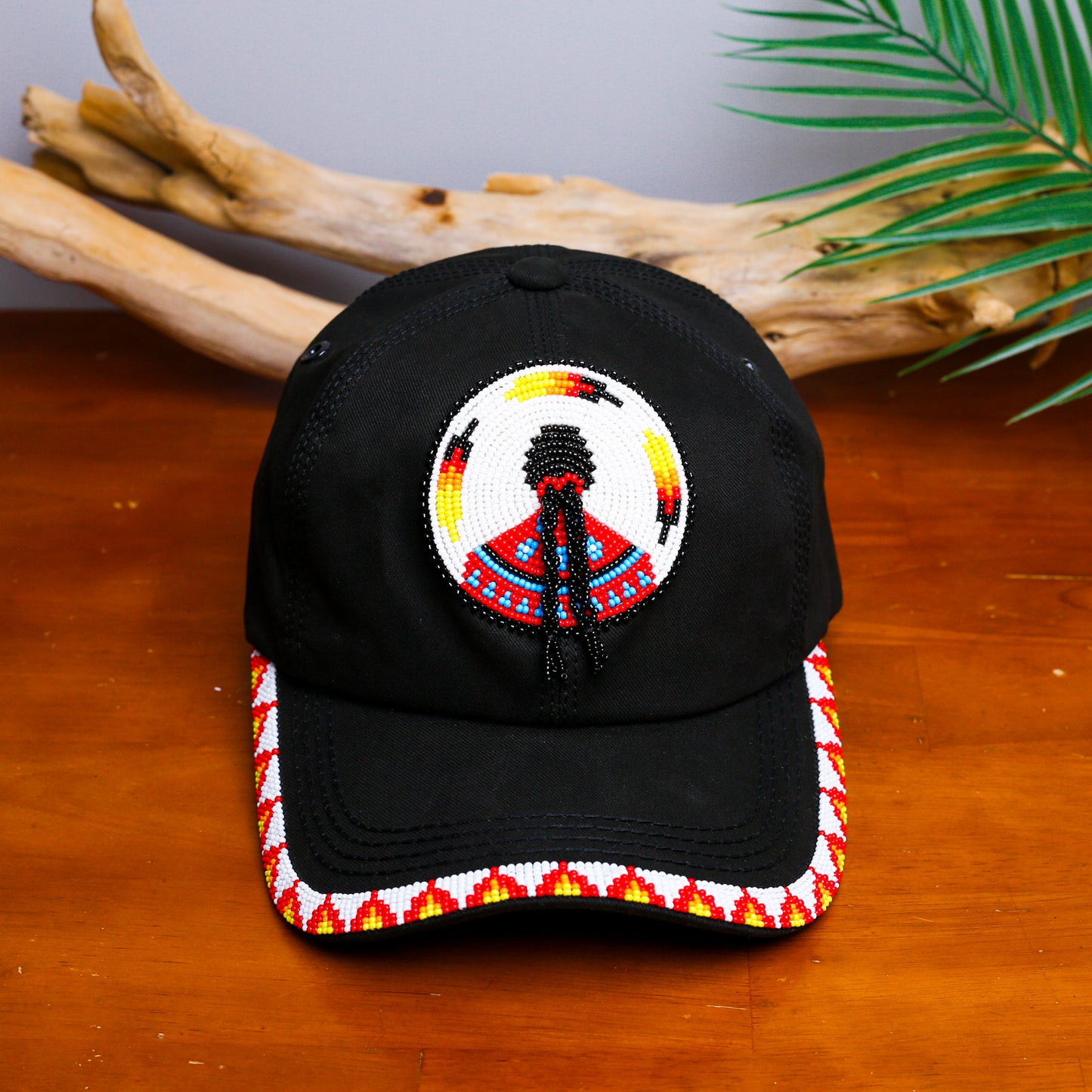 MMIW Indigenous Women Cotton Unisex Baseball Cap With Beaded Patch Brim Native American Style