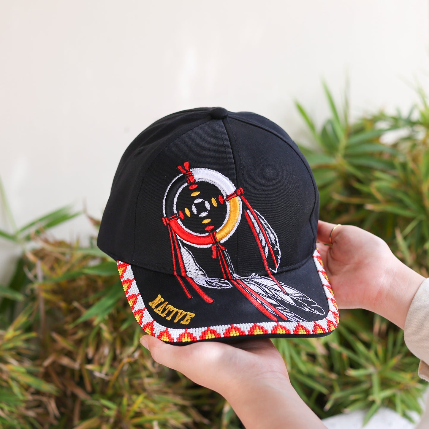 Dreamcatcher Embroidered Beaded Baseball Cap With Brim Unisex Native American Style