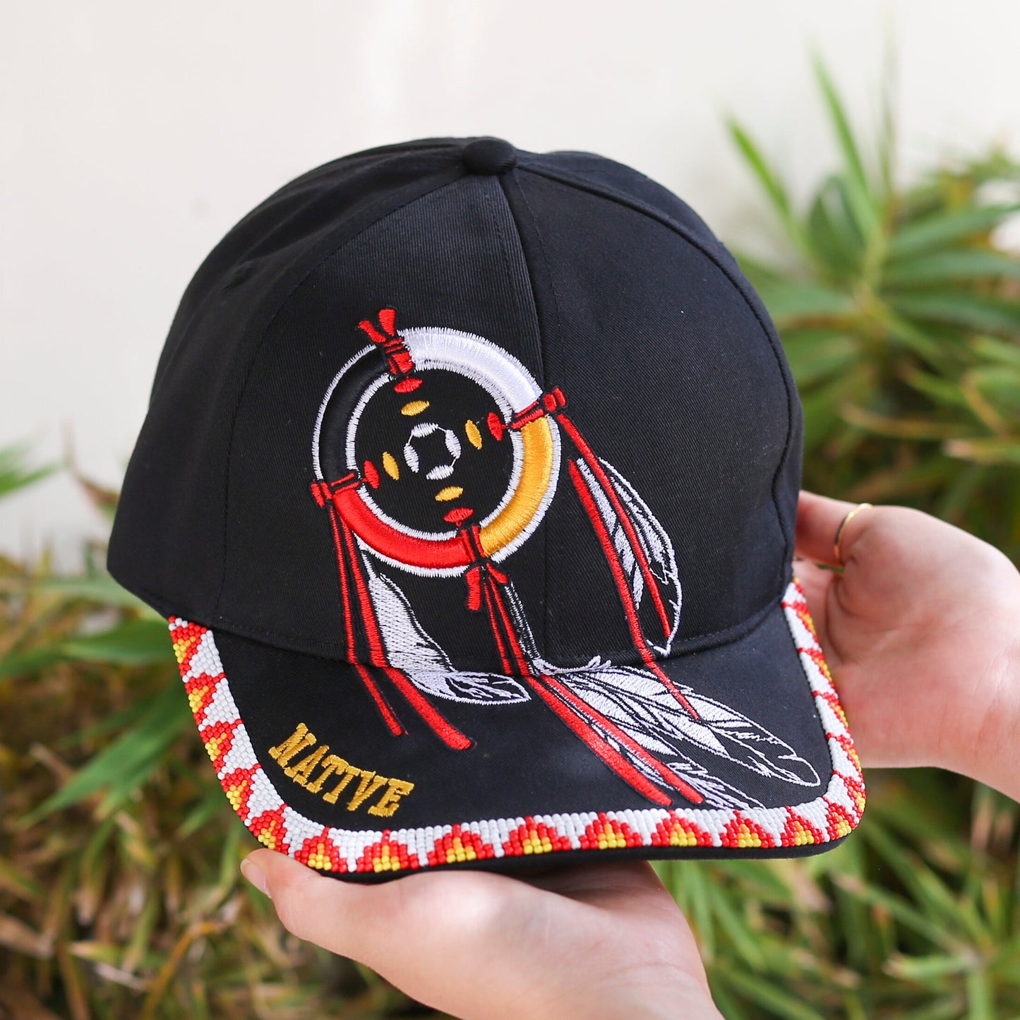 Dreamcatcher Embroidered Beaded Baseball Cap With Brim Unisex Native American Style