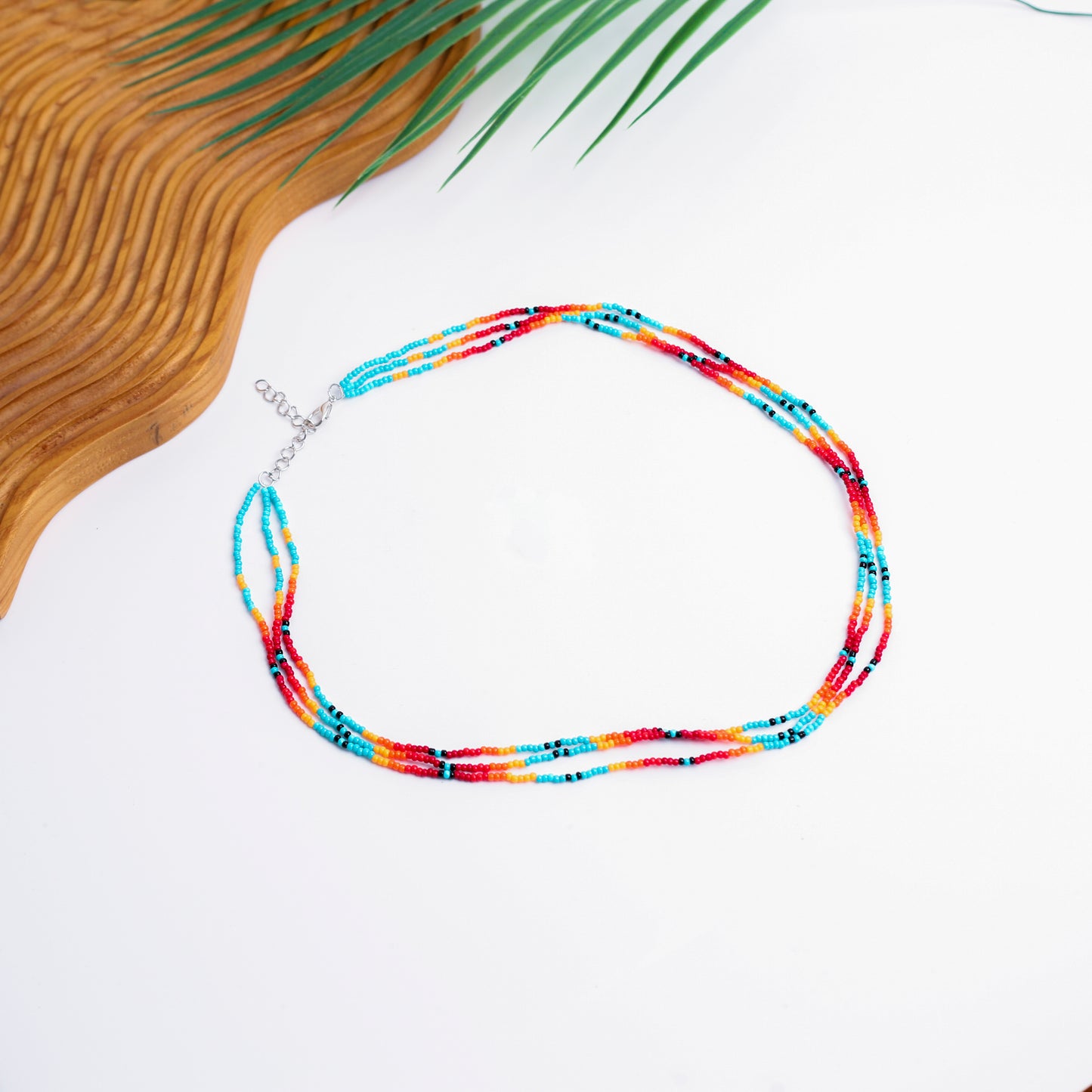 Sunset Glow Necklace – Native-Inspired Multi-Strand Beaded Jewelry