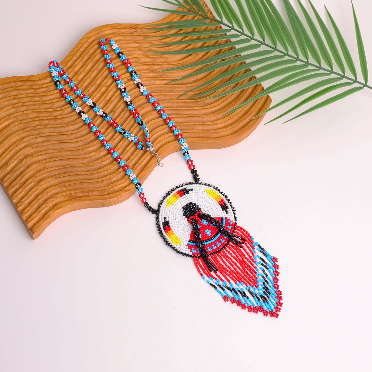 Premium MMIW Handmade Beaded Necklace Long Native American Style for Women