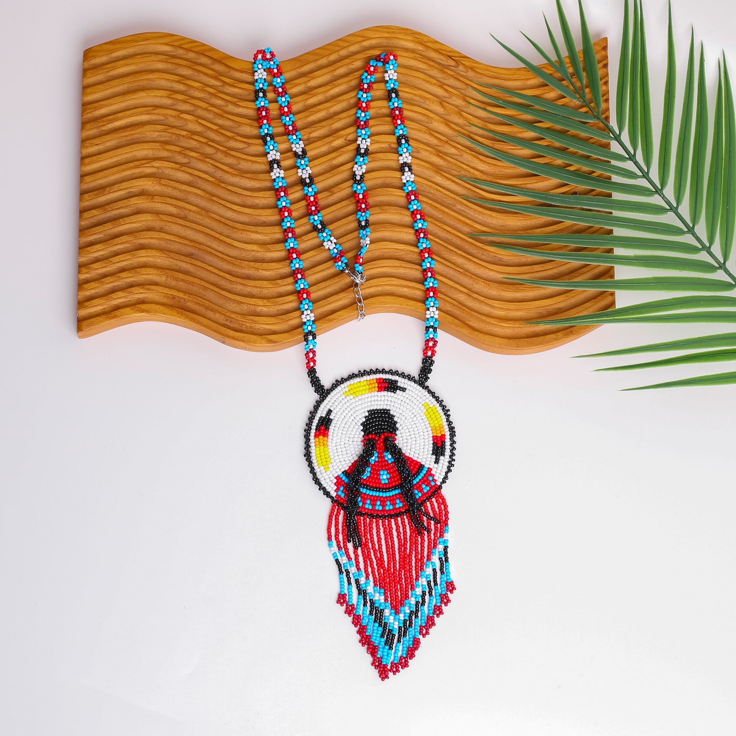 Premium MMIW Handmade Beaded Necklace Long Native American Style for Women