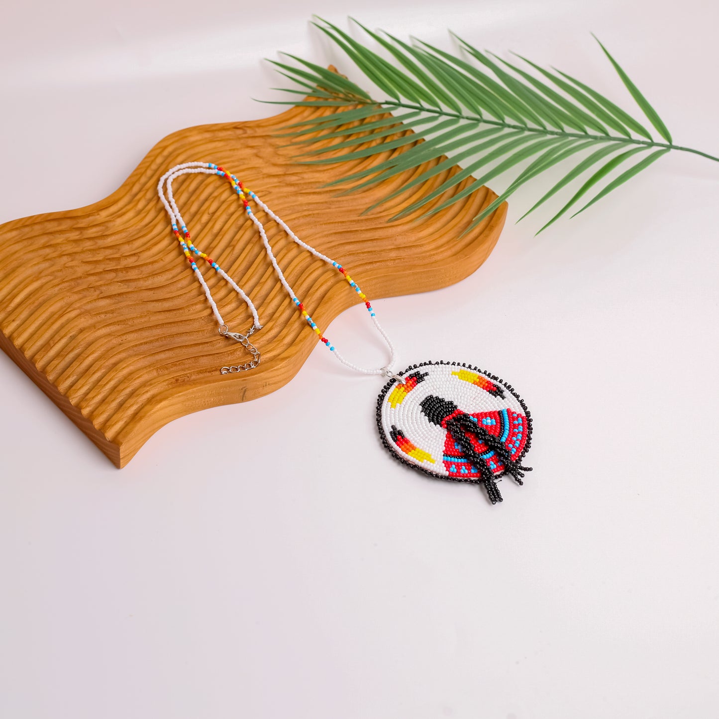Indigenous Women Inspired Handmade Beaded Wire Pendant Necklace
