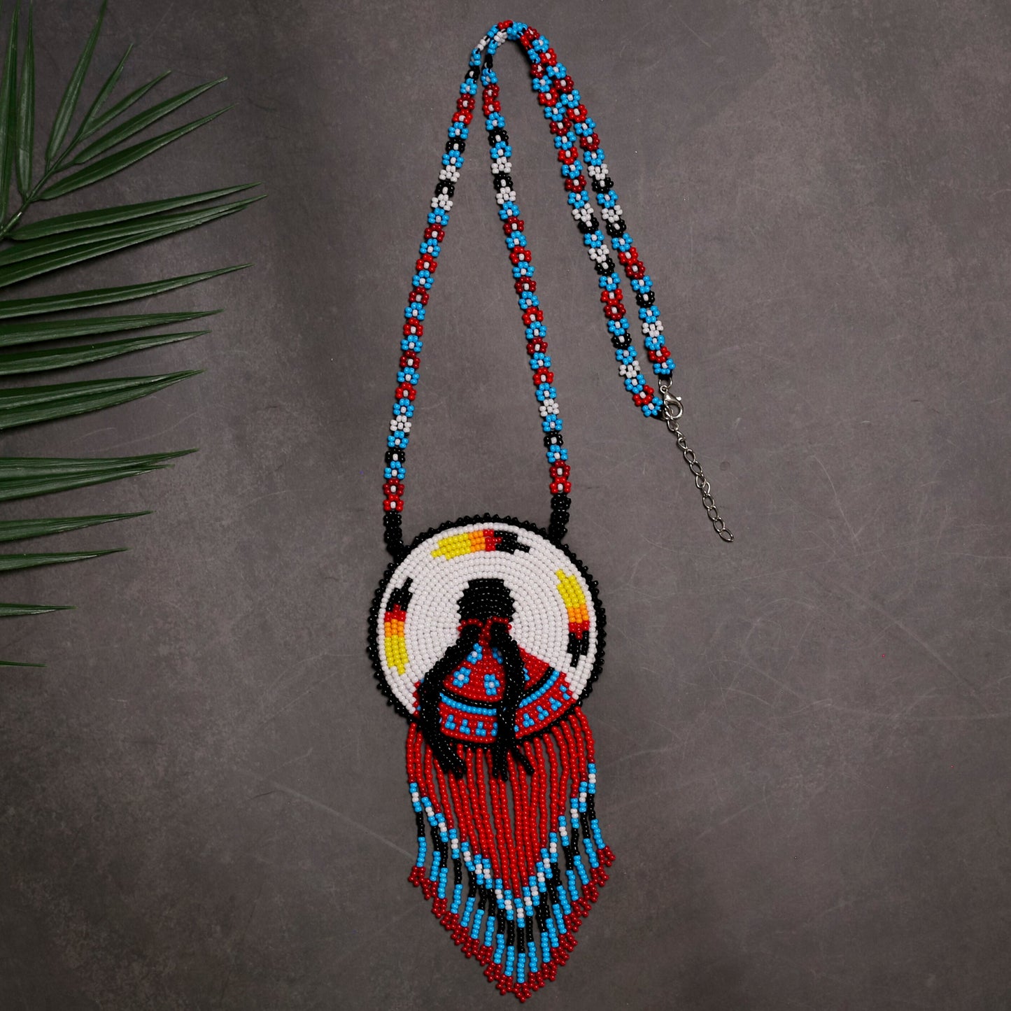 Premium MMIW Handmade Beaded Necklace Long Native American Style for Women