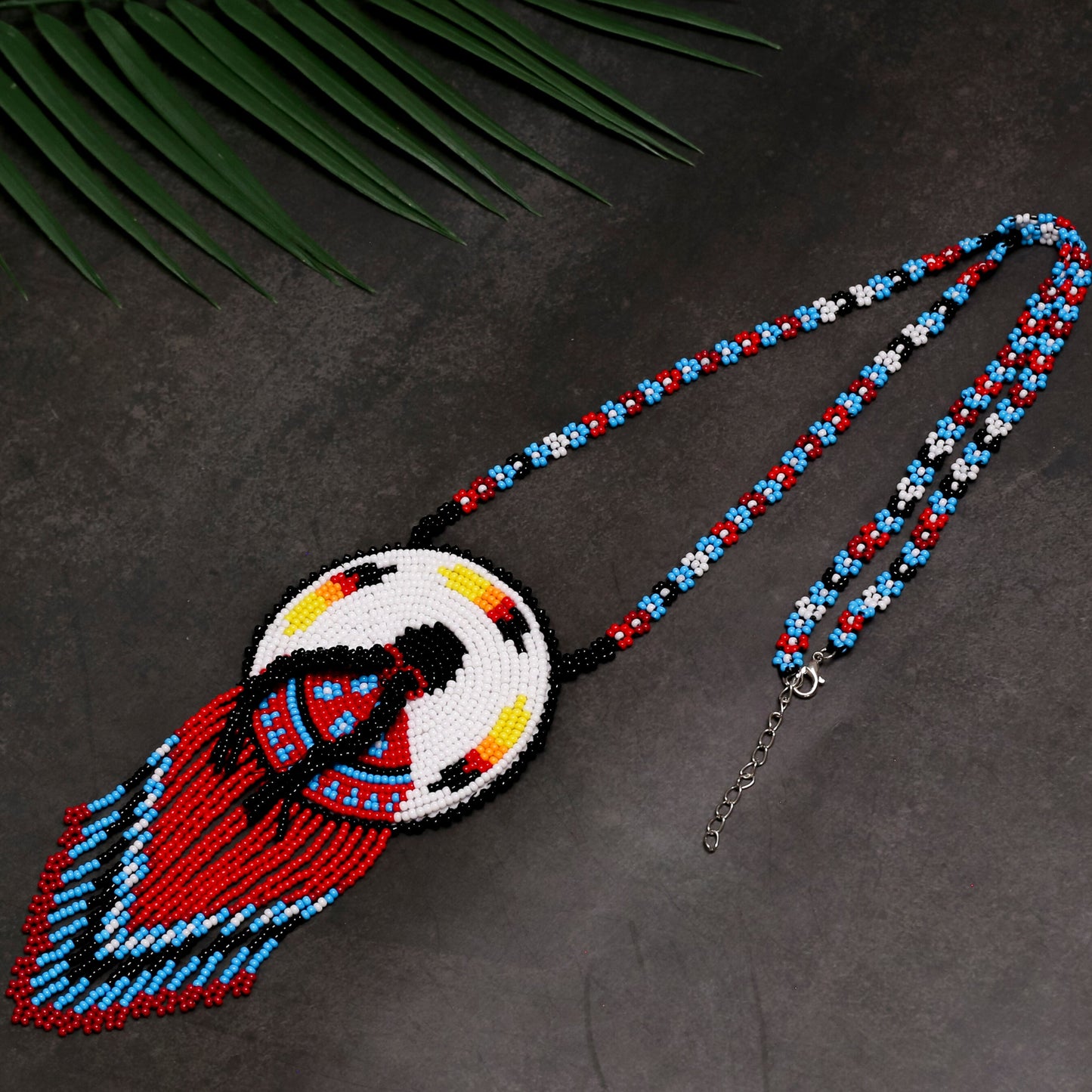 Premium MMIW Handmade Beaded Necklace Long Native American Style for Women