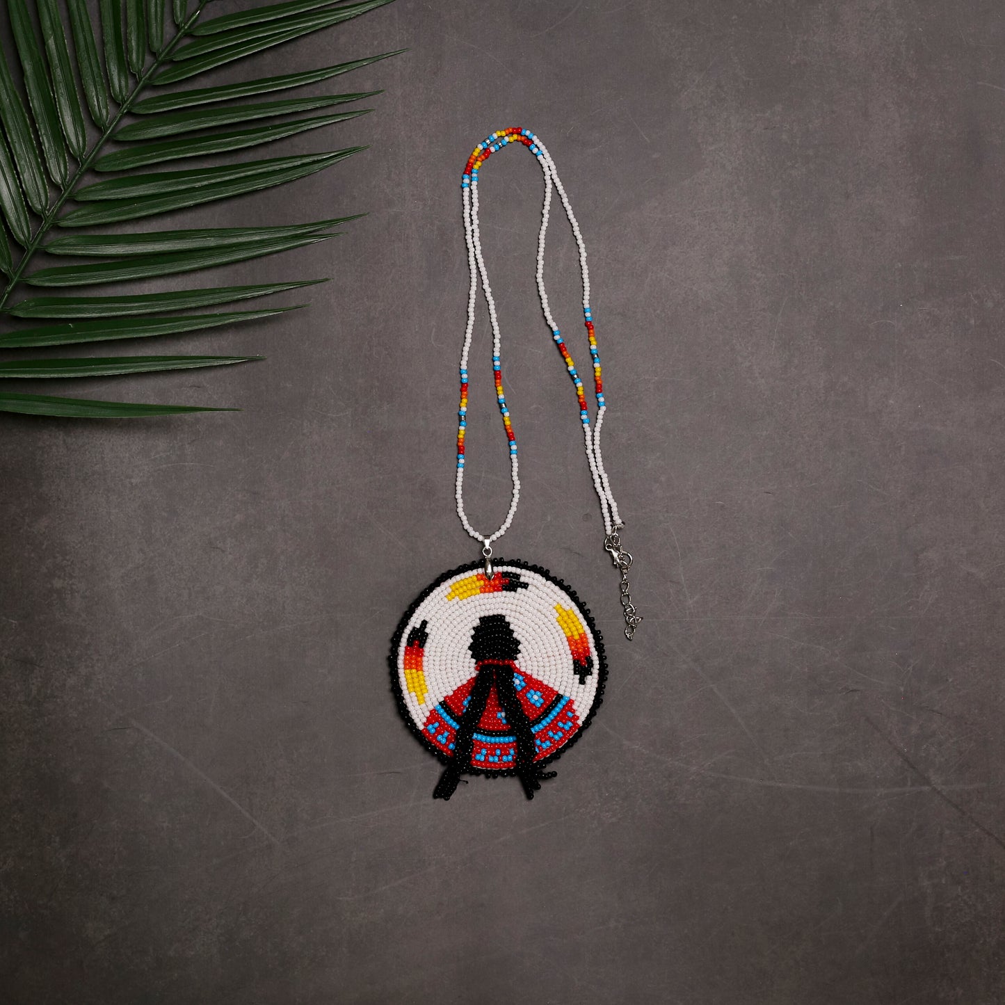 Indigenous Women Inspired Handmade Beaded Wire Pendant Necklace