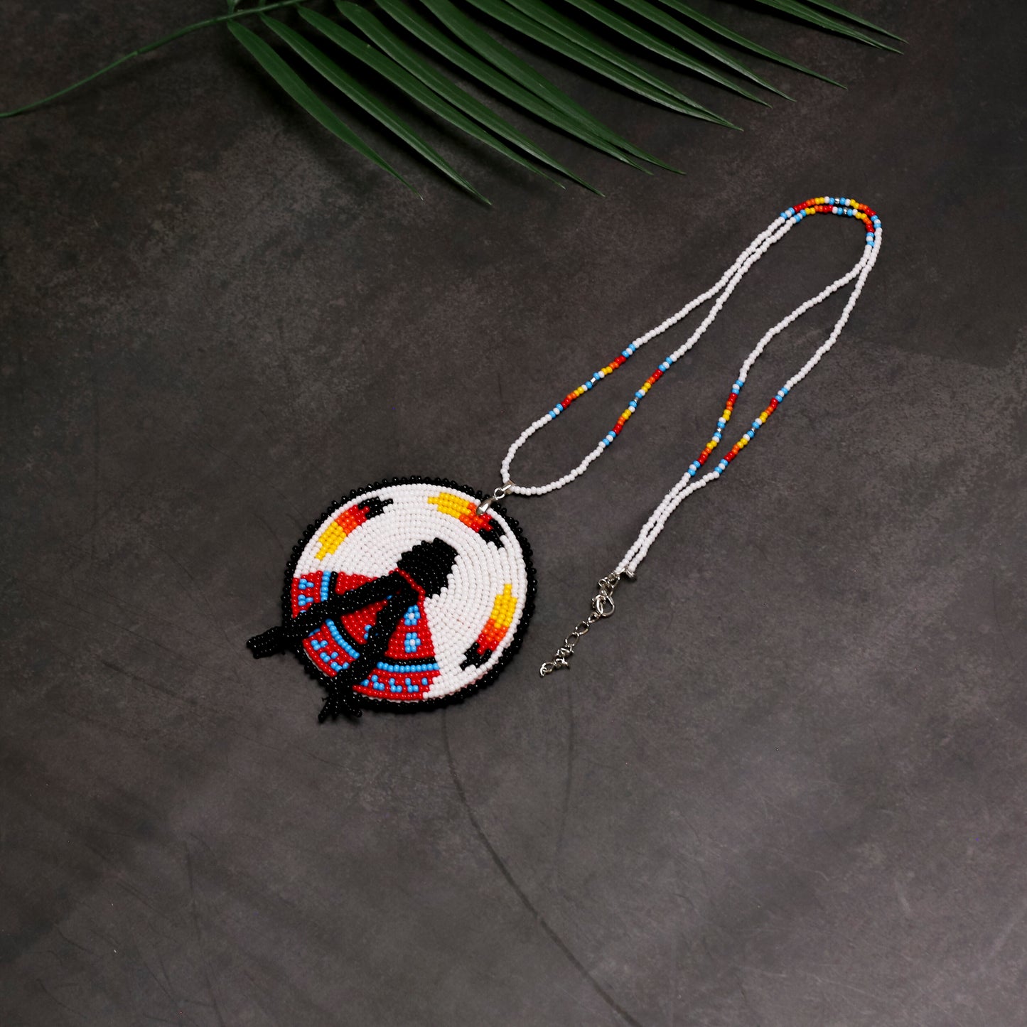 Indigenous Women Inspired Handmade Beaded Wire Pendant Necklace
