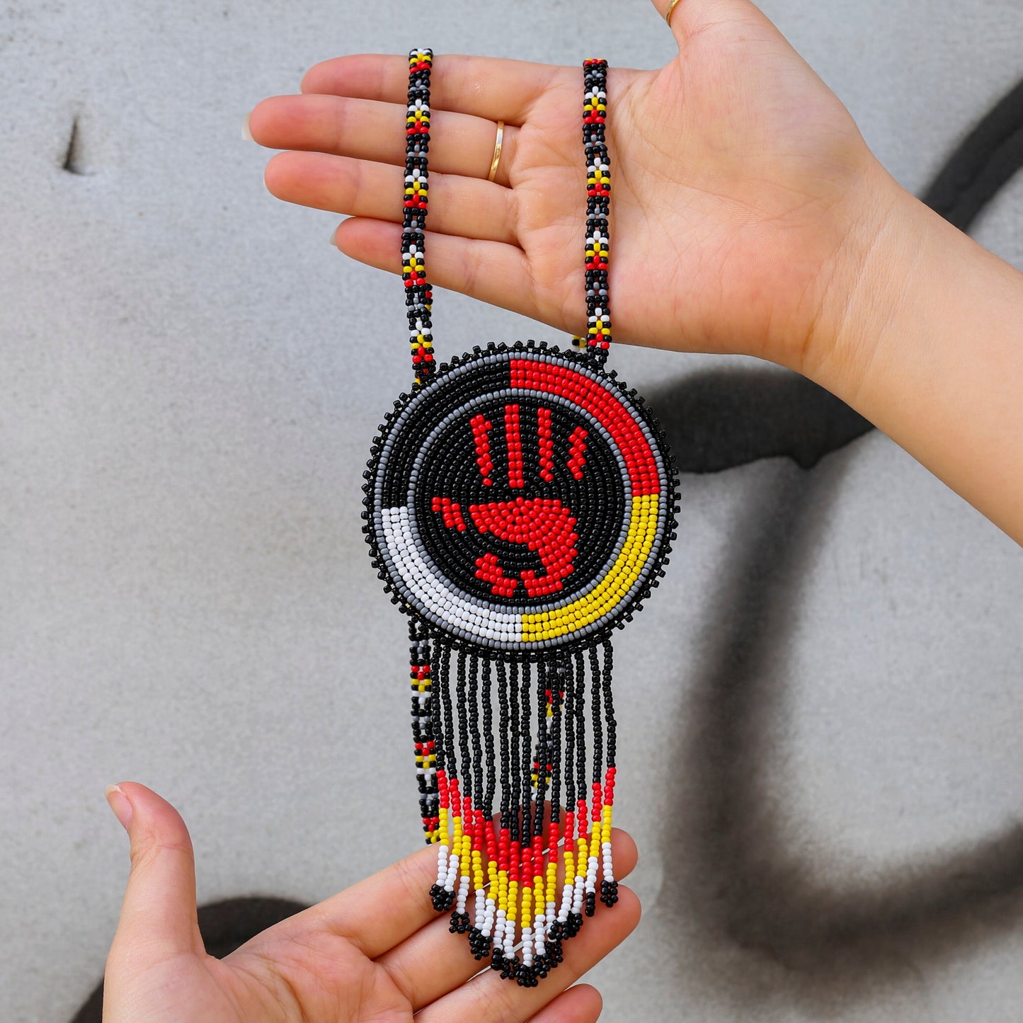 MMIW Feathers Cotton Unisex Baseball Cap With Beaded Patch Brim Native American Style