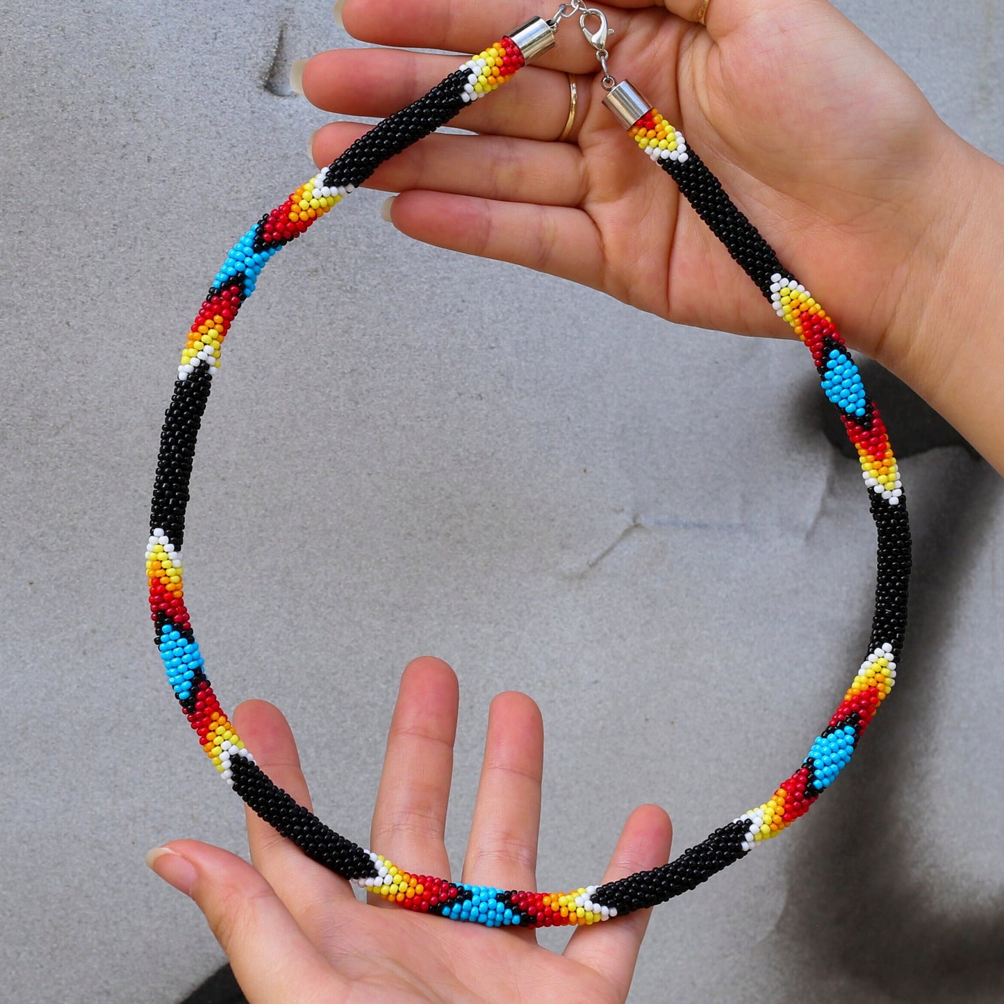 Women's Handmade Black Dusk Beaded Bracelet