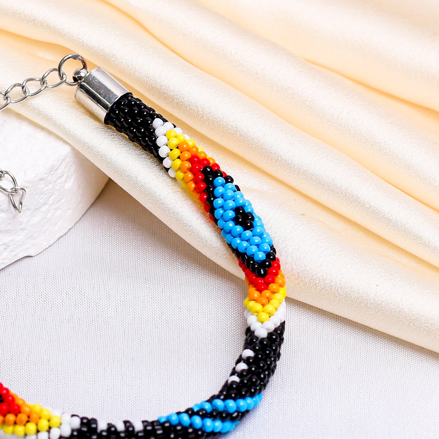 Women's Handmade Black Dusk Beaded Bracelet