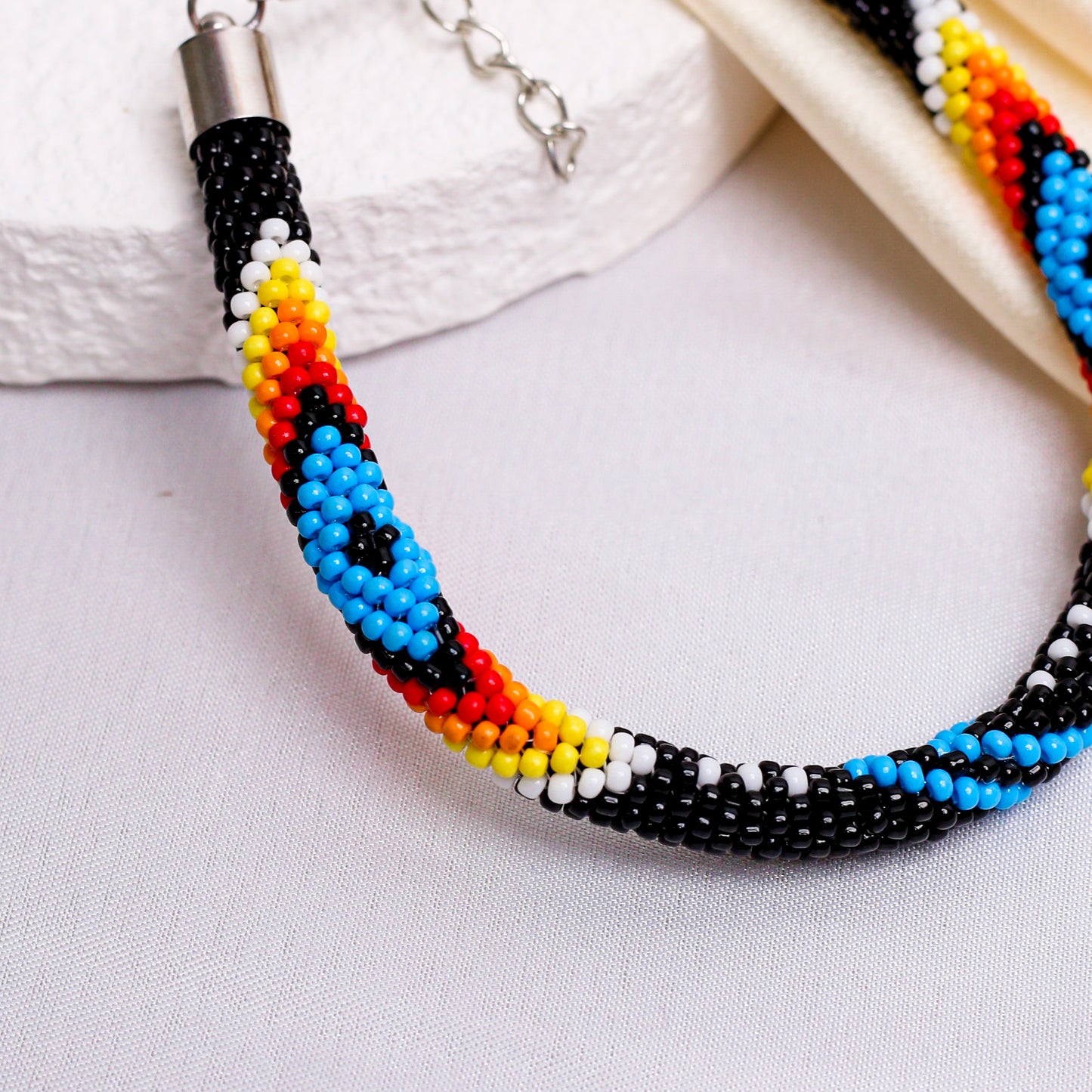 Women's Handmade Black Dusk Beaded Bracelet