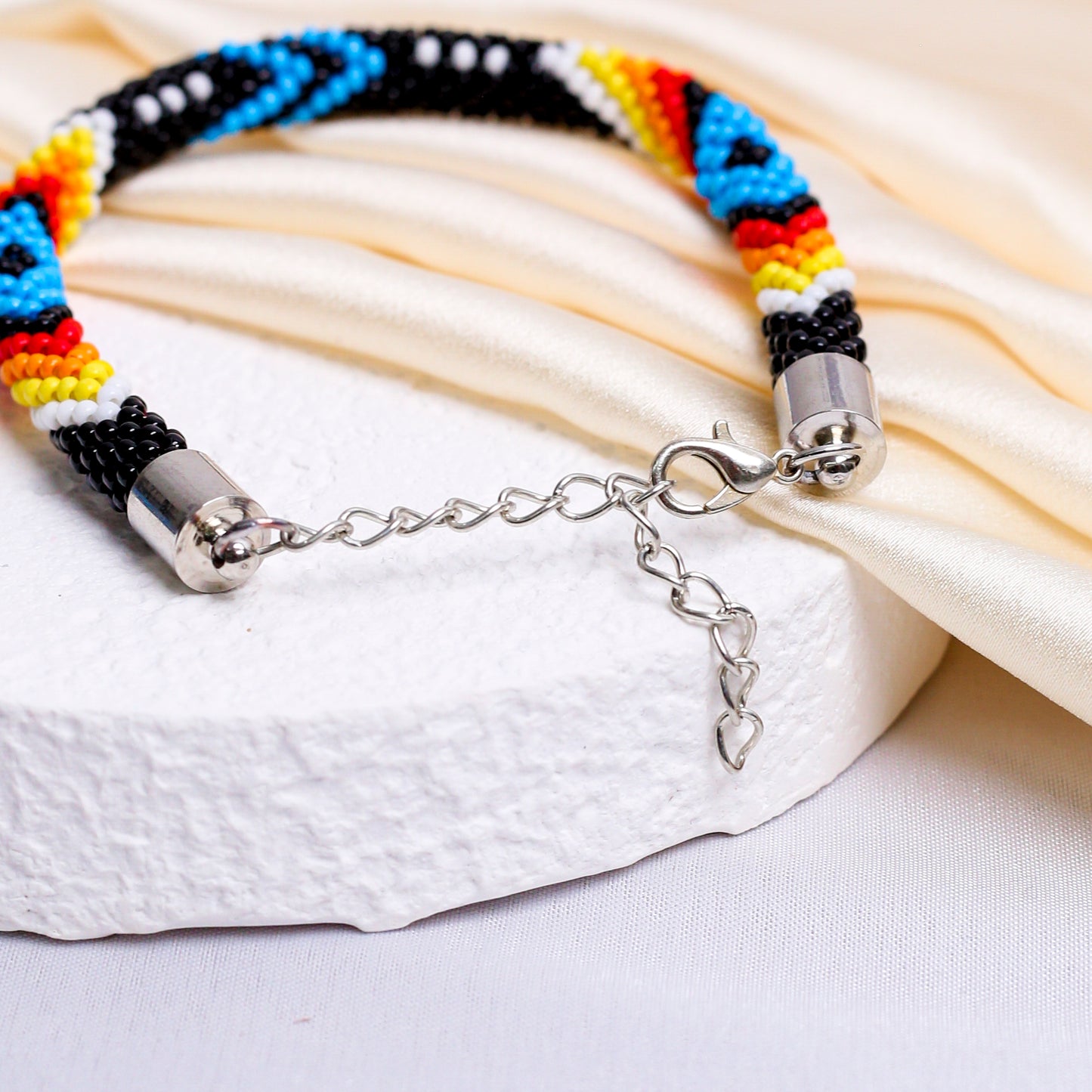 Women's Handmade Black Dusk Beaded Bracelet