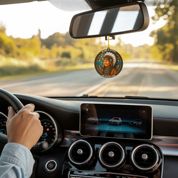 No One Is Illegal on Stolen Land - Native American Chief Christmas Decoration Flat Acrylic