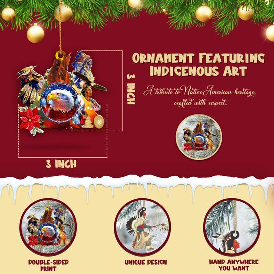 Wolf Feather Native American - Unique Christmas Gift Decor Flat Acrylic