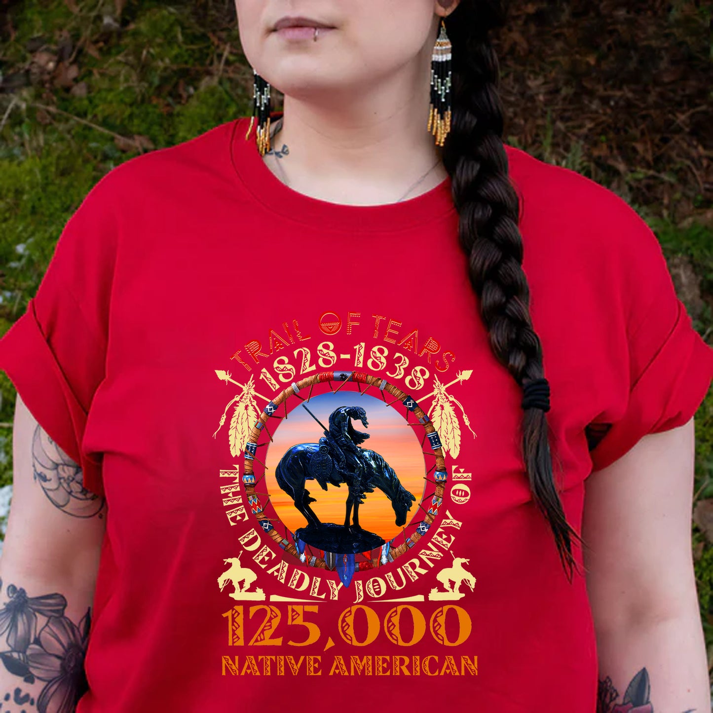 Trail of Tears Memorial – 125,000 Native Americans Lost Unisex - T-Shirt/Hoodie/Sweatshirt