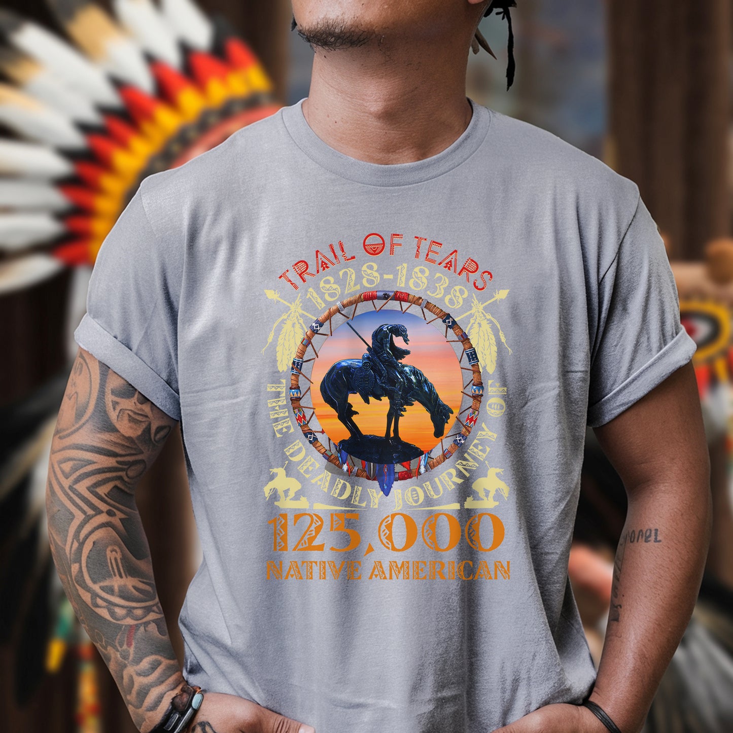 Trail of Tears Memorial – 125,000 Native Americans Lost Unisex - T-Shirt/Hoodie/Sweatshirt