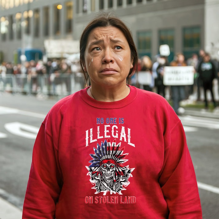 No One Is Illegal on Stolen Land - Native Resistance Graphic Unisex T-Shirt/Hoodie/Sweatshirt