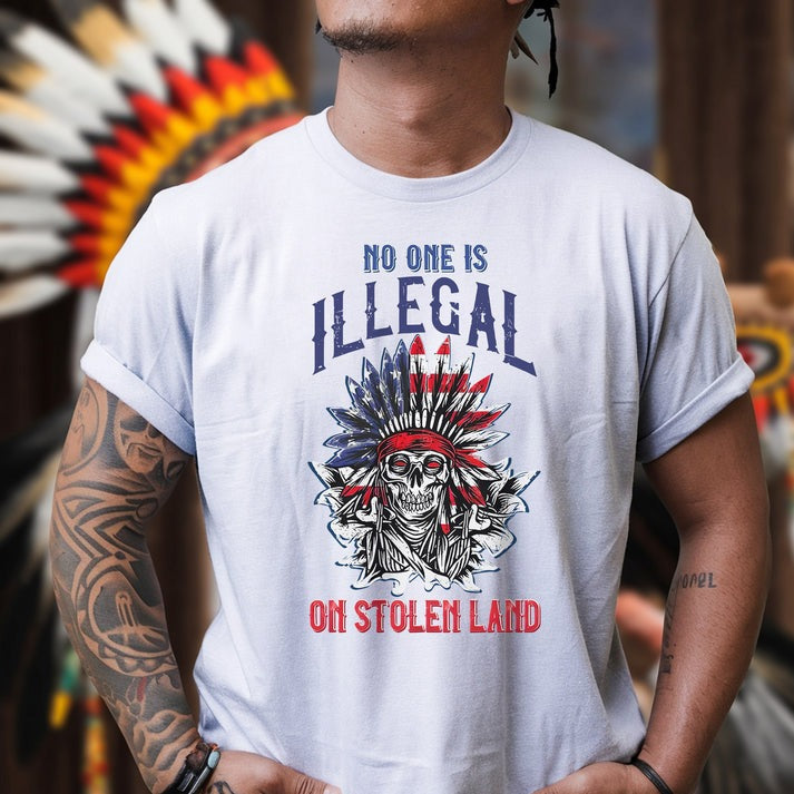 No One Is Illegal on Stolen Land - Native Resistance Graphic Unisex T-Shirt/Hoodie/Sweatshirt