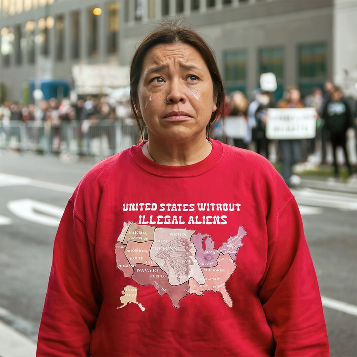 Native Tribes Map of America - Without Illegal Aliens Unisex T-Shirt/Hoodie/Sweatshirt