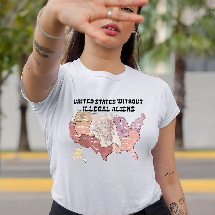 Native Tribes Map of America - Without Illegal Aliens Unisex T-Shirt/Hoodie/Sweatshirt
