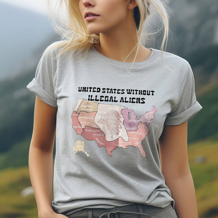 Native Tribes Map of America - Without Illegal Aliens Unisex T-Shirt/Hoodie/Sweatshirt