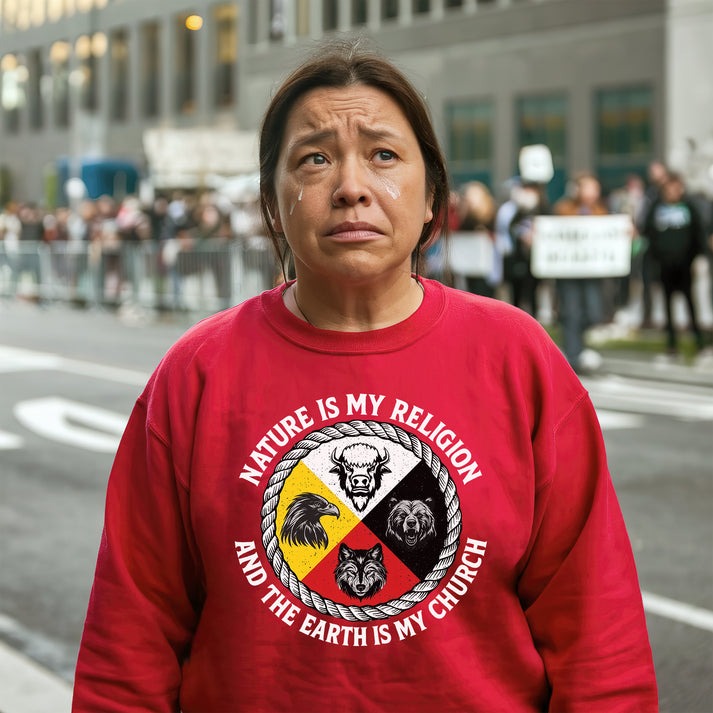 Nature Is My Religion, The Earth Is My Church - Four Animals Medicine Wheel Unisex T-Shirt/Hoodie/Sweatshirt