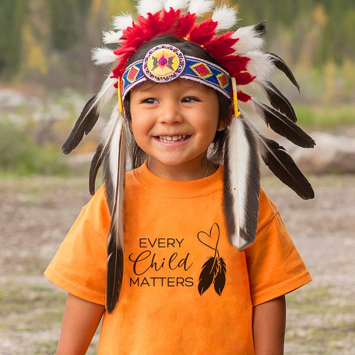 Every Child Matters Minimalist Heart Feather Design Unisex T-Shirt/Hoodie/Sweatshirt