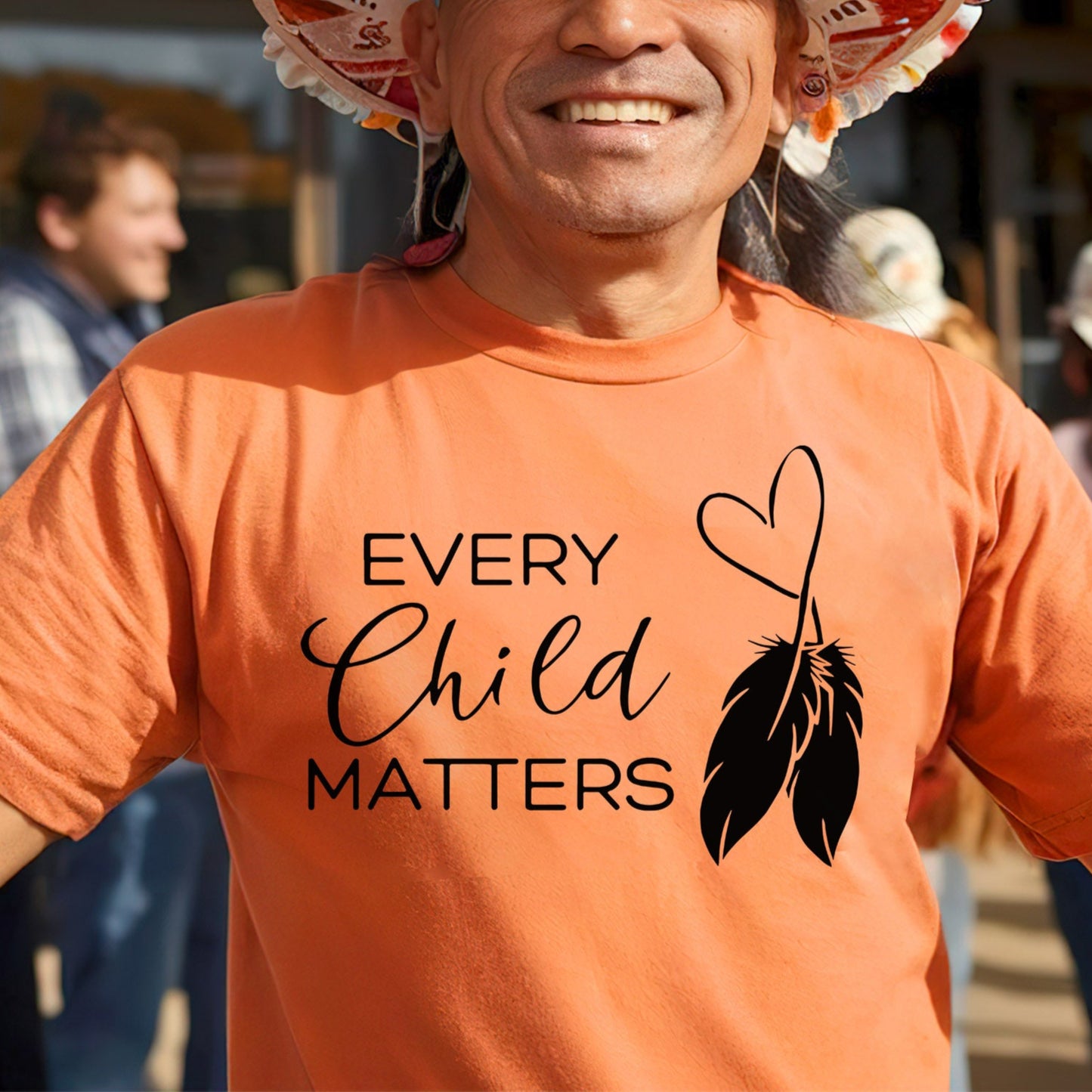 Every Child Matters Minimalist Heart Feather Design Unisex T-Shirt/Hoodie/Sweatshirt