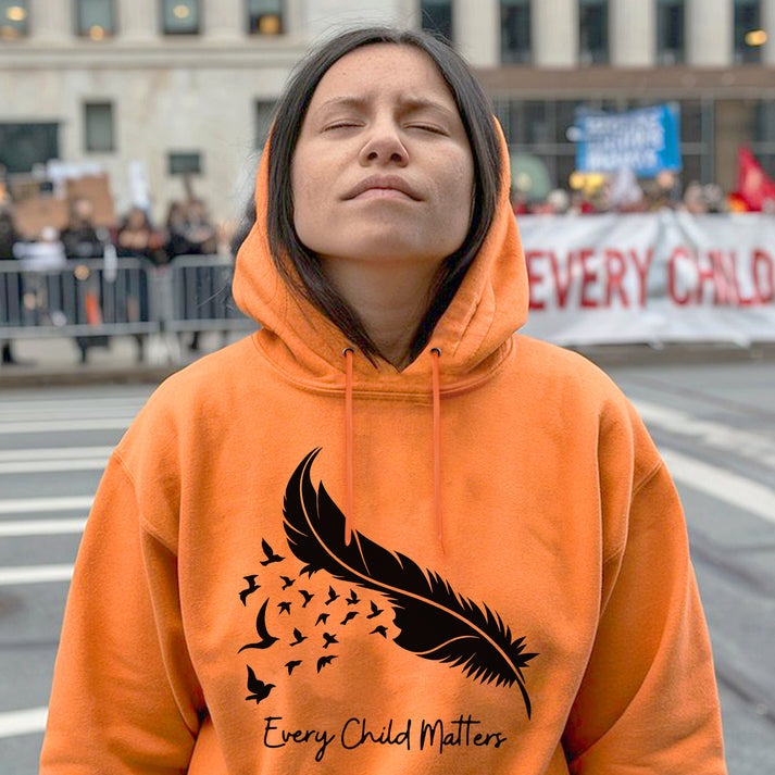 Every Child Matters Indigenous Heart & Symbol Design Unisex T-Shirt/Hoodie/Sweatshirt