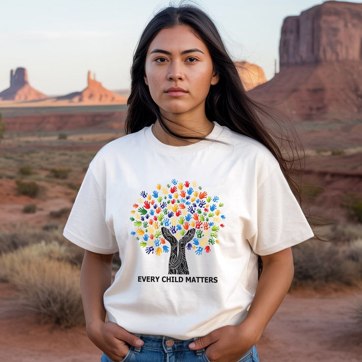 Every Child Matters Handprint Tree For Orange Shirt Day Unisex T-Shirt/Hoodie/Sweatshirt