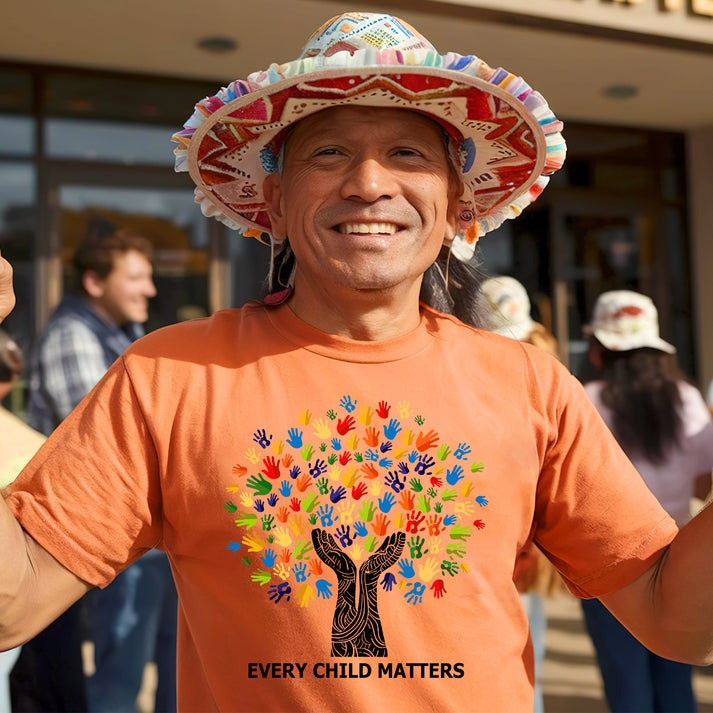 Every Child Matters Handprint Tree For Orange Shirt Day Unisex T-Shirt/Hoodie/Sweatshirt