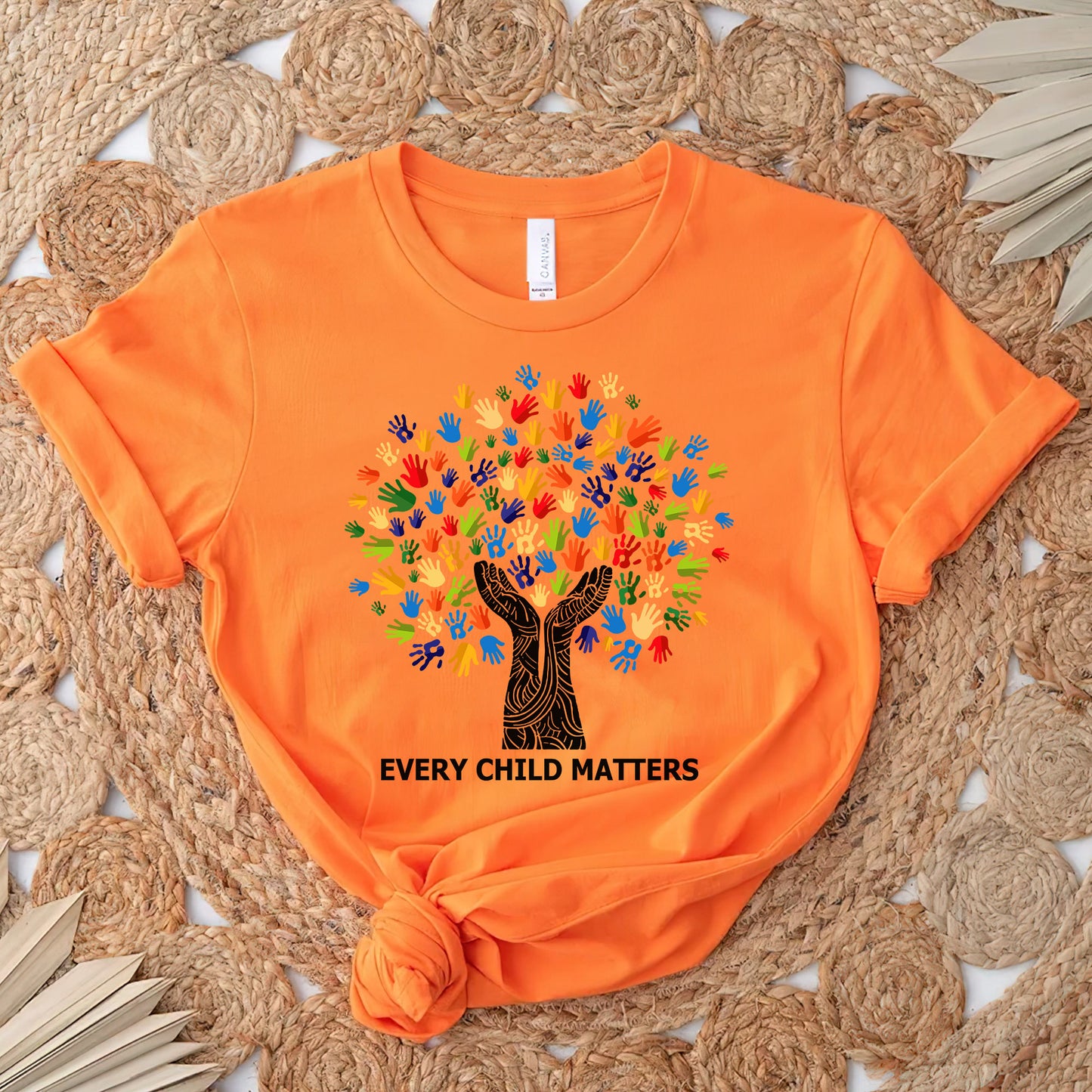 Every Child Matters Handprint Tree For Orange Shirt Day Unisex T-Shirt/Hoodie/Sweatshirt