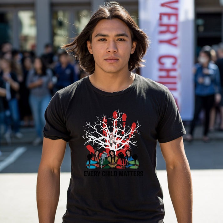 Every Child Matters Indigenous Roots Red Hand Design For Orange Shirt Day Unisex T-Shirt/Hoodie/Sweatshirt