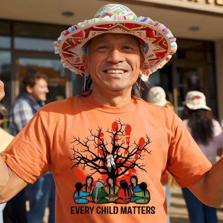 Every Child Matters Indigenous Roots Red Hand Design For Orange Shirt Day Unisex T-Shirt/Hoodie/Sweatshirt