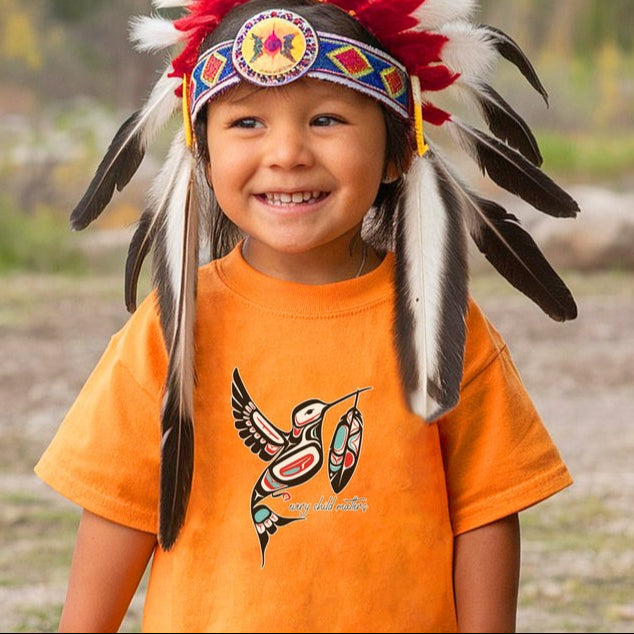 Every Child Matters Hummingbird With Feather Design Unisex T-Shirt/Hoodie/Sweatshirt