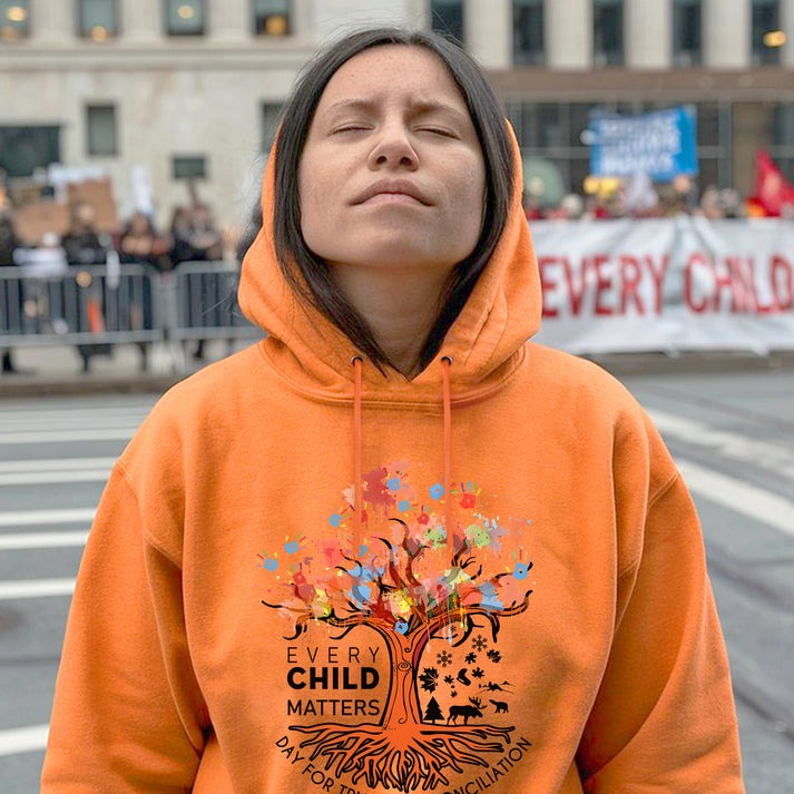 Every Child Matters Tree Of Life, Handprints Of Hope, And Healing Unisex T-Shirt/Hoodie/Sweatshirt