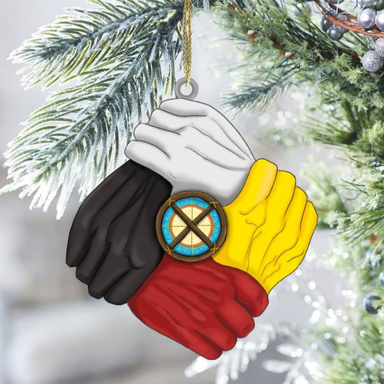Four Directions Unity Hand Native American - Unique Christmas Gift Decor Flat Acrylic