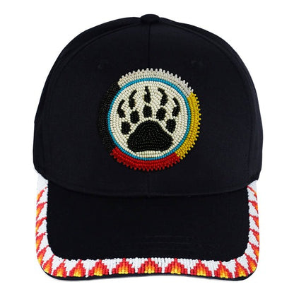 Bear Paw Baseball Cap With Patch Brim Unisex Native American Style